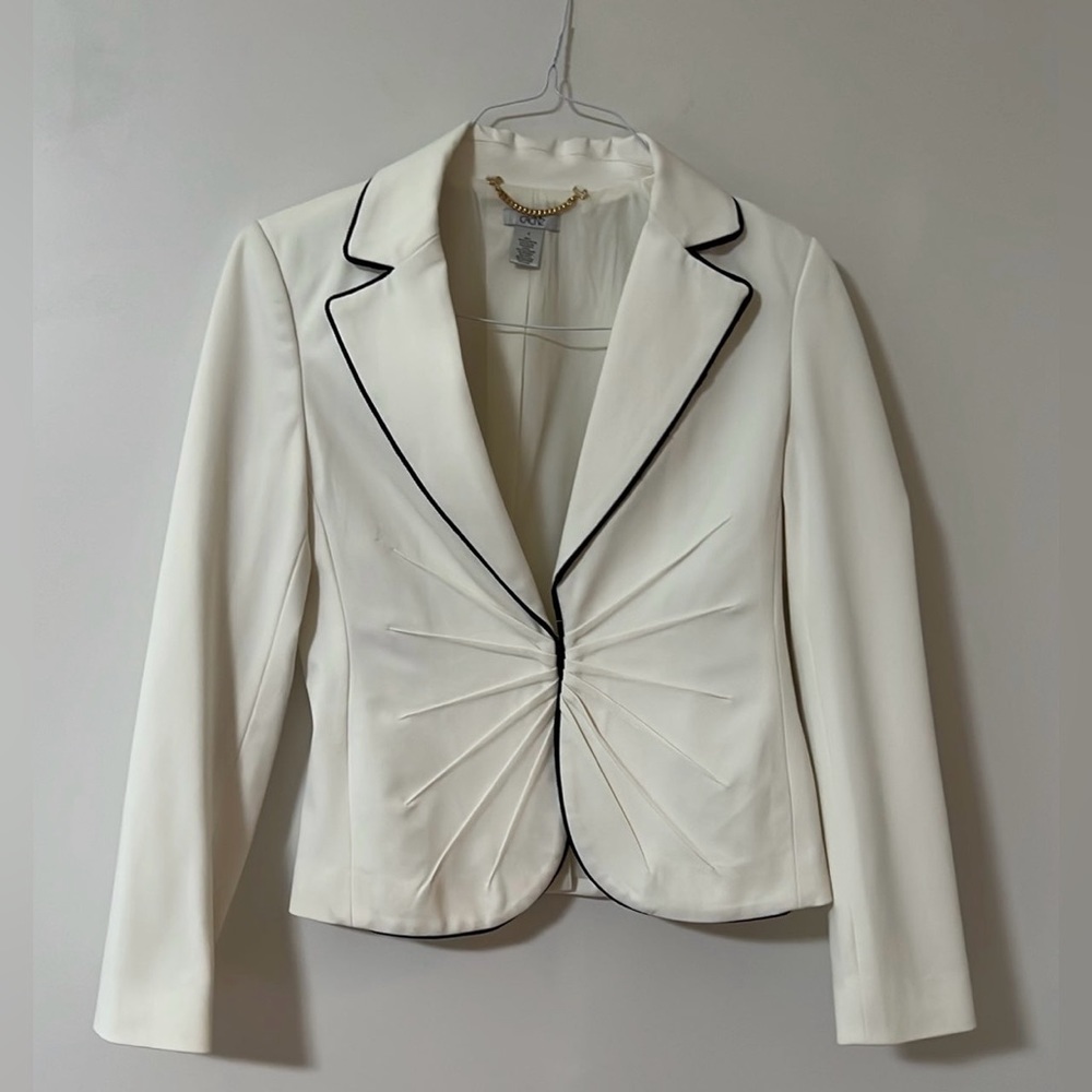 Vintage Cache suit silver/grey blazer size 4 vintage jacket